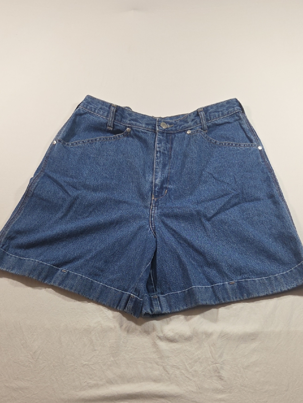 CENZA by Palmetto's Relaxed High-Waist Denim Bermudas Shorts Cotton Vintage 12